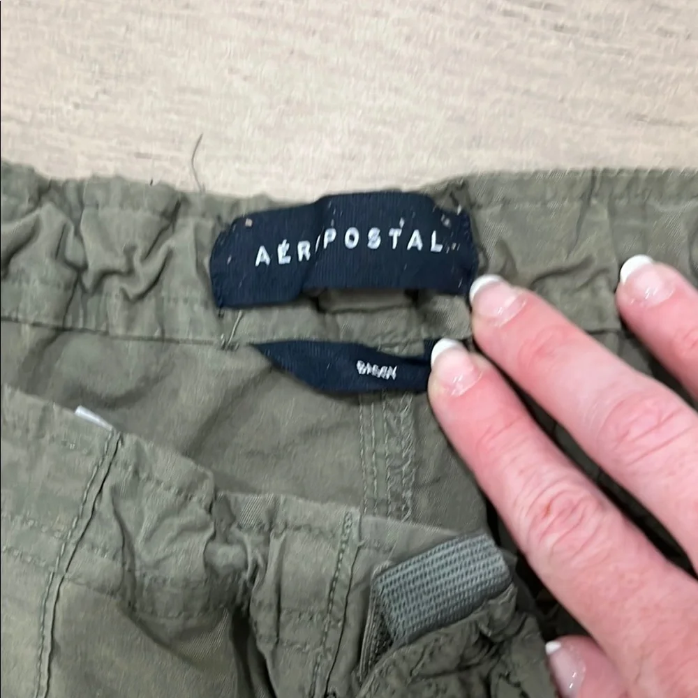 Olive Green Drawstring Pants - Picture 2 of 4